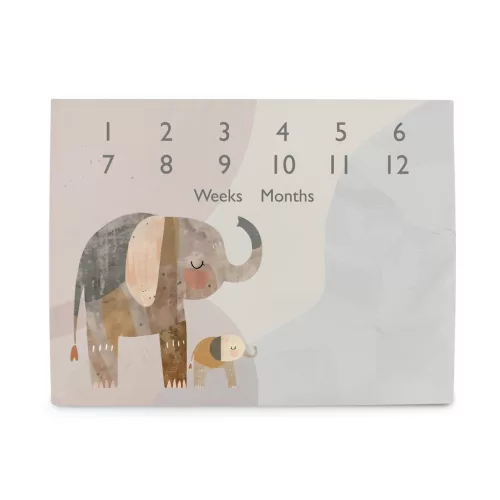 CEBA BABY Milestone fotószőnyeg (92x72) Basic Elephant Family