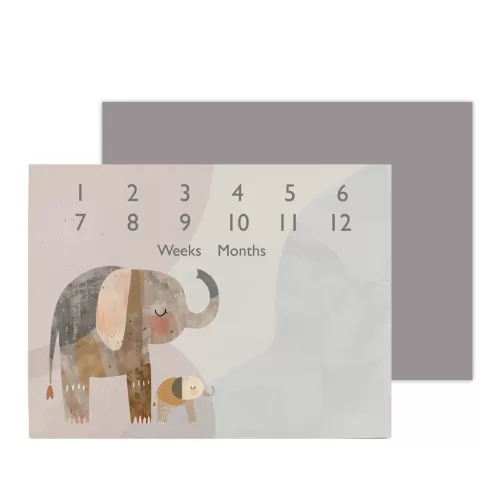 CEBA BABY Milestone fotószőnyeg (92x72) Basic Elephant Family