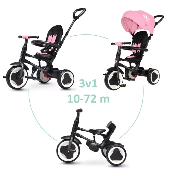 QPLAY Tricikli Rito eva Pink, kor 10-72 hónap