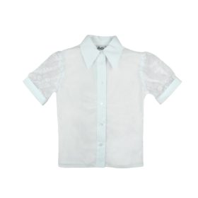 Rövid csipkés ujjú| alkalmi| ünneplő lányka blúz *isk