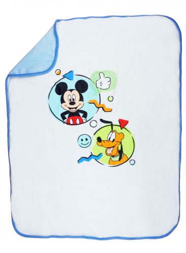 Disney Mickey és Plútó wellsoft béléses pamut babatakaró (méret: 70x90cm)