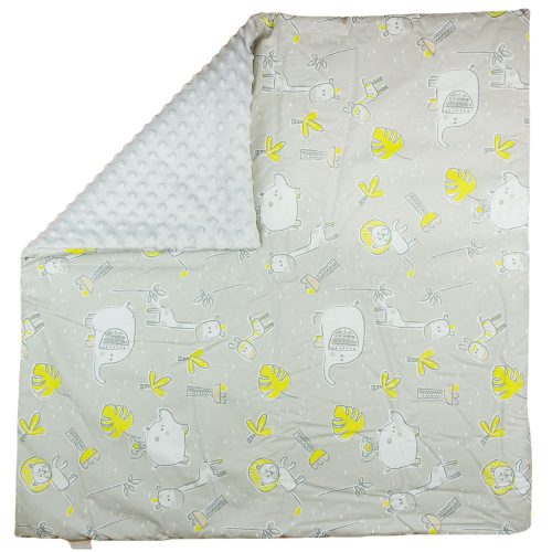 Mintás wellsoft béléses pamut babatakaró (75x75cm)