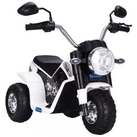   Apollo elektromos gyerekmotor 3 kerekű visszapillantóval Ocie - Fehér