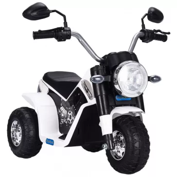   Apollo elektromos gyerekmotor 3 kerekű visszapillantóval Ocie - Fehér