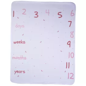   Bubaba pamut babatakaró 70x90 cm - "My first year"- Pink