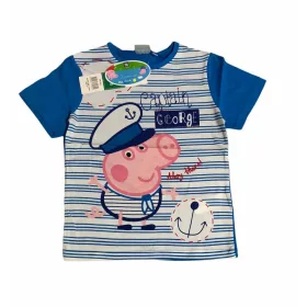 Peppa póló 3év-8év (kék-fehér)