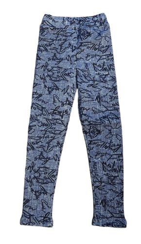 Lányka leggings 116-146 /vastag/ (kék)