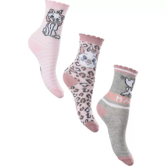 Disney Marie Fancy Grey gyerek zokni 27/30-as (3db-os)