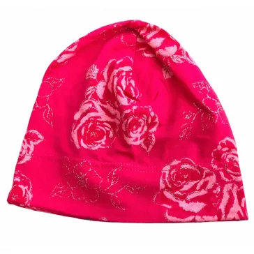 Rózsás pamutos sapka 48-52 (pink)
