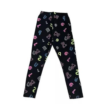 Lányka leggings 116-146 (vékony) /fekete/
