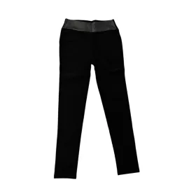   Nagylányos/felnőtt leggings S-XXL (bélelt,farmer hatású)/fekete/-kisebb méret