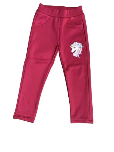 Lányka  leggings - unikornis 110-es  /vastag/ (pink)