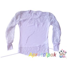 Fehér pamutos felső 116-146