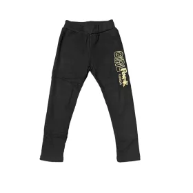 Lányka leggings 92-116 /vastag/ (fekete,arany mintával)