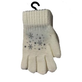 Lányka kötött kesztyű