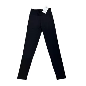   Lányka leggings 122/128-158/164  (vastag) /fekete/ -bordázott anyagú