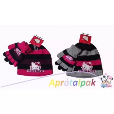 Hello Kitty sapka+kesztyű szett