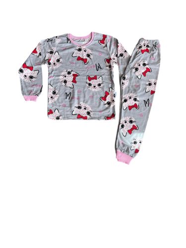 Lányka pizsama cicás 5év-8év (kisebb)