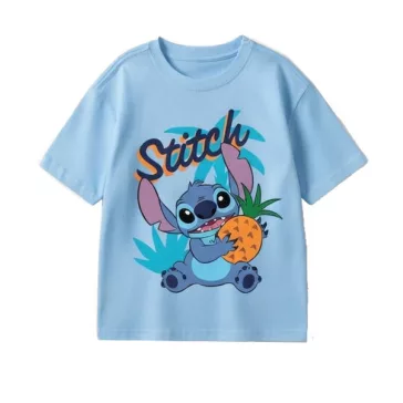   Disney Lilo és Stitch, A csillagkutya Ananas gyerek rövid póló, felső 3 - 8 év / 98 - 128 cm (kék)