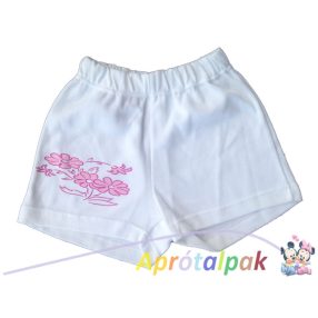Virágos rövidnadrág 116-os (kisebb)-fehér