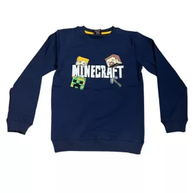 Fiú felső Minecraft  8-12év (bolyhos)/sötétkék/