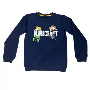 Fiú felső Minecraft  8-12év (bolyhos)/sötétkék/