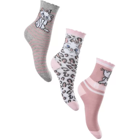 Disney Marie Fancy Grey gyerek zokni 23/26-os (3db-os)