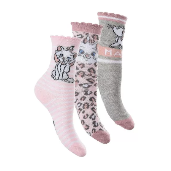 Disney Marie Fancy Grey gyerek zokni 23/26-os (3db-os)