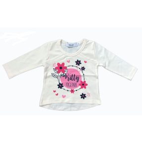 Virágos felső 68-98 (krém)