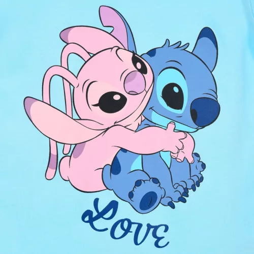 Disney Lilo és Stitch, A csillagkutya Love Blue gyerek rövid póló, felső 3-8 év