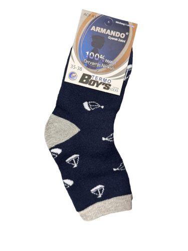 Fiú zokni 35/38-as (vastag) orrvarrás nélküli