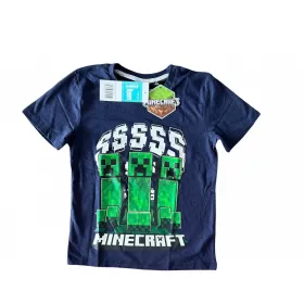 Minecraft  póló 116-152 (sötétkék)
