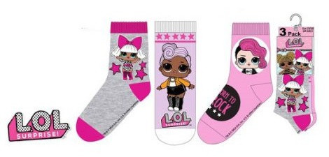 LOL Surprice zokni 27/30-as 3 db-os