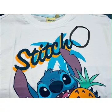   Disney Lilo és Stitch, A csillagkutya Ananas gyerek rövid póló, felső 98-as (fehér)-pici hiba