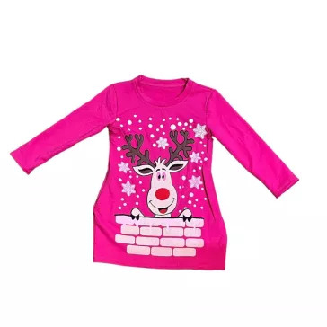 Lányka ruha 2év-12év (pink) /bolyhos/