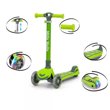 Gyerek roller Milly Mally Scooter Boogie zöld