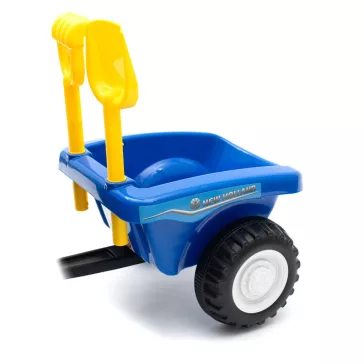   Gyerek jármű traktor utánfutóval és szerszámokkal Baby Mix New Holland kék