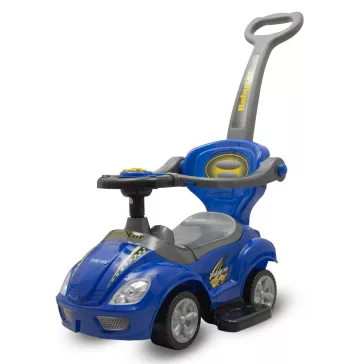 Bébitaxi tolókarral 3az1-ben Baby Mix Mega Car kék