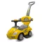 Bébitaxi tolókarral 3az1-ben Baby Mix Mega Car sárga