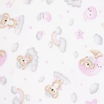   Gyerek habszivacs matrac New Baby STANDARD 120x60x6 cm koala rózsaszín