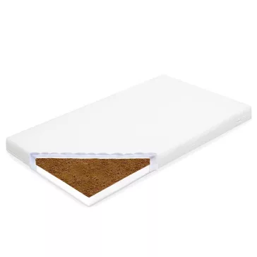   Gyerek matrac New Baby STANDARD 120x60x7 cm kókusz-habszivacs fehér