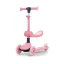 FUZZY háromkerekű üléses-scooter egyensúlyozó roller gyerekeknek pink