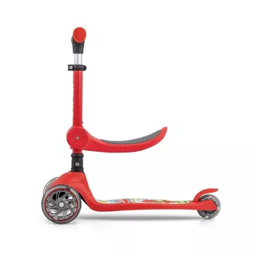   FUZZY háromkerekű üléses-scooter egyensúlyozó roller gyerekeknek red