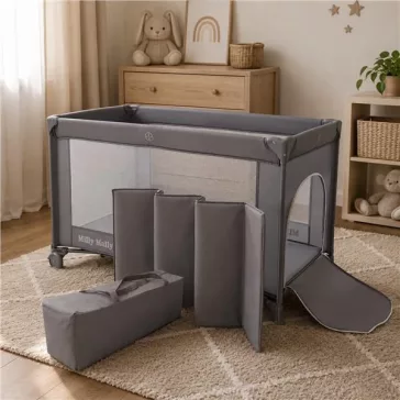   Utazóágy Milly Mally Mirage egy hordozható táskában grey