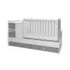 Lorelli MiniMax kombi ágy 72x190 - White & Stone Grey