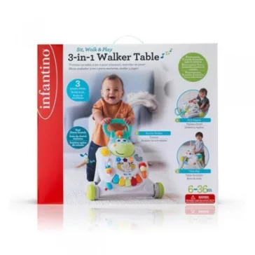   Infantino Sit, Walk & Play 3az1-ben járássegítő kisasztal