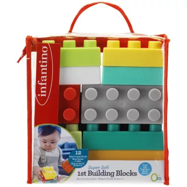   Infantino Super Soft 1st Building Blocks készségfejlesztő építő