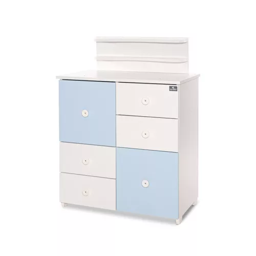 Lorelli Cupboard pelenkázó komód - White & Baby Blue