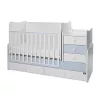 Lorelli Maxi Plus kombi ágy 70x160 - Trio White/Baby Blue