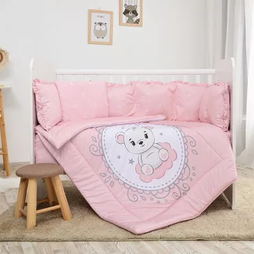 Lorelli Lilly ágynemű garnitúra 60x120 - Little Bear Pink